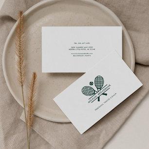 Minimalist Lawn Tennis Professional Sports Coach Business Card