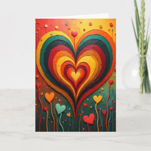 Minimalist Layered Heart Card