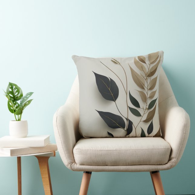 Minimalist Leaf Cushion Design - Modern & Elegant (Chair)