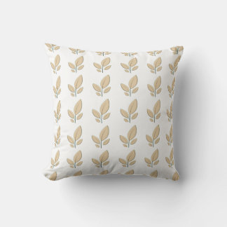 Minimalist Leaf Pattern Throw Pillow