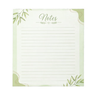 Minimalist Leaf Writing Pad