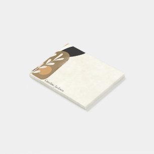 Minimalist leaves and stone personalised post-it notes