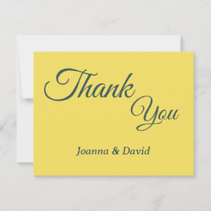 Minimalist Lemon Chiffon Custom  Thank You Card