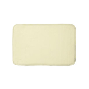 Minimalist Lemon Chiffon solid plain elegant chic Bath Mat