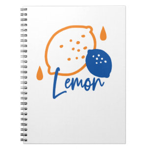 Minimalist Lemon Line Art – Modern Citrus Fruit Notebook