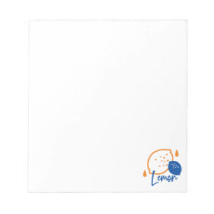 Minimalist Lemon Line Art – Modern Citrus Fruit Notepad