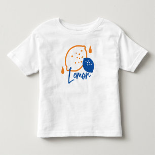 Minimalist Lemon Line Art – Modern Citrus Fruit Toddler T-Shirt