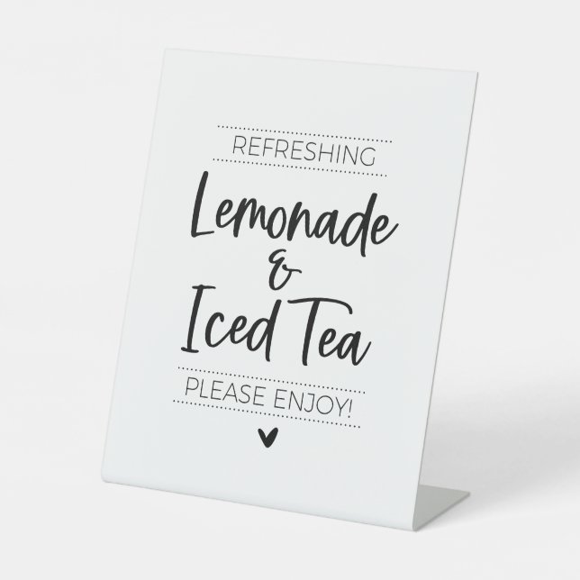 Minimalist Lemonade and Iced Tea Cold Drink Sign (Front)