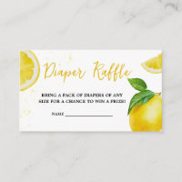 Minimalist Lemonade Baby Shower Diaper Raffle