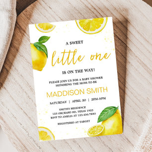 Minimalist Lemonade Baby Shower  Invitation