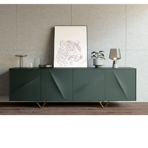 Minimalist Leopard Line Art Wall Decor Modern Ab