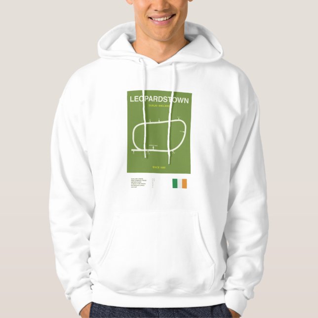 Minimalist Leopardstown Horse Racing Line Hoodie (Front)
