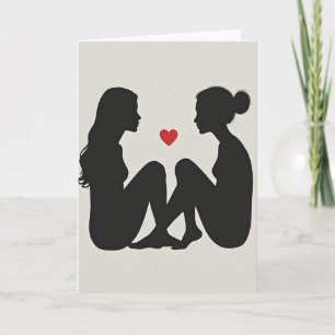 Minimalist Lesbian Love Card