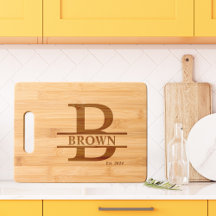 Minimalist Letter B Monogram Custom Name Etched