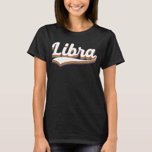 Minimalist Libra Retro Vintage Zodiac Groovy T-Shirt