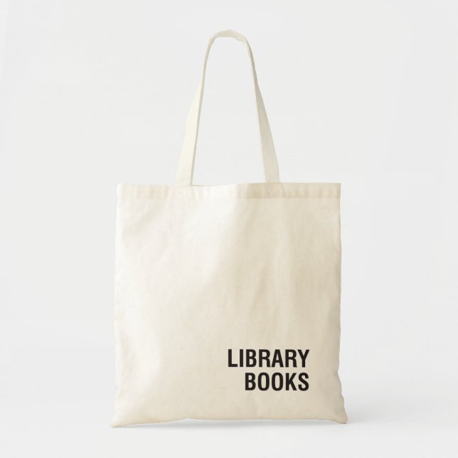 Minimalist Library Book Tote Bag (Front)
