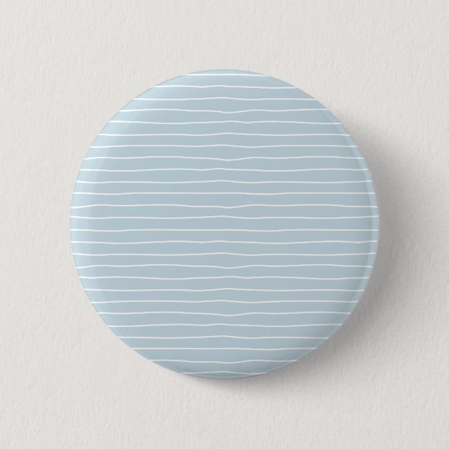 Minimalist Light Baby Blue White Wavy Lines 6 Cm Round Badge (Front)