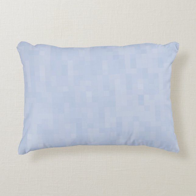 Minimalist light blue abstract modern pattern decorative cushion (Front)