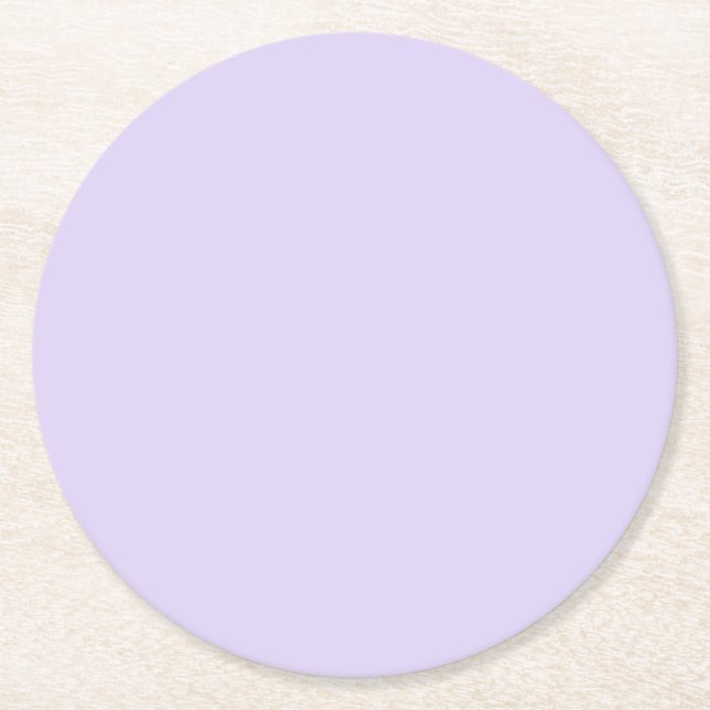 Minimalist Light blue colour  Round Paper Coaster (Front)
