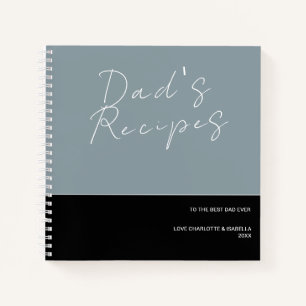MINIMALIST LIGHT BLUE GRAY BLACK GIFT COOK BOOK