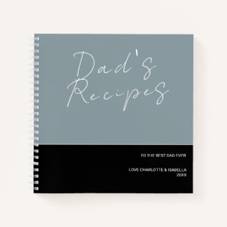 MINIMALIST LIGHT BLUE GRAY BLACK GIFT COOK BOOK