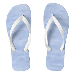 Minimalist light blue sky abstract pattern cute flip flops