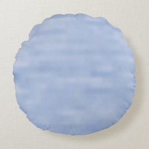Minimalist light blue sky abstract pattern cute round cushion