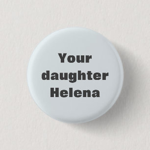 Minimalist Light Blue with Silver Text Visitor's  3 Cm Round Badge