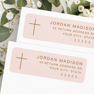 Minimalist light blush pink return address