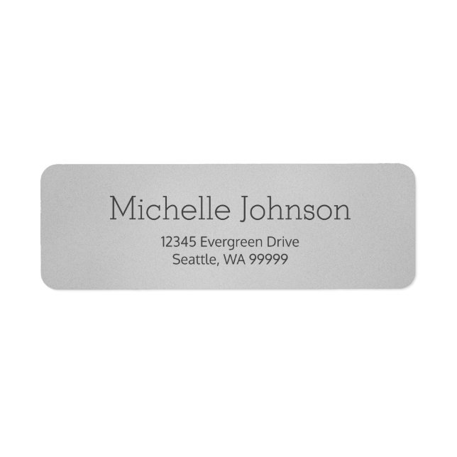 Minimalist Light Grey Grainy Return Address (Front)