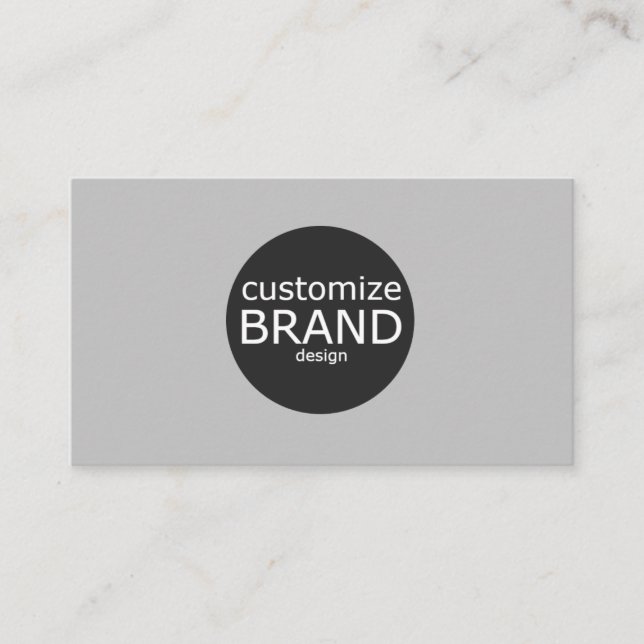 Minimalist Light Grey Professional Corporate Logo Business Card (Front)