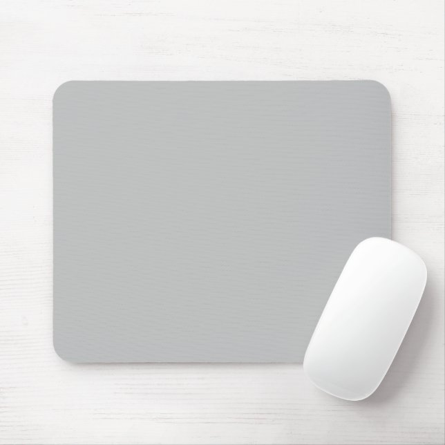 minimalist light grey solid plain mouse mat (With Mouse)