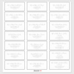 Minimalist Light Grey Wedding Guest Address Labels<br><div class="desc">These minimalist light grey wedding guest address labels are perfect for a simple wedding. The modern romantic design features classic silver grey and white typography paired with a rustic yet elegant calligraphy with vintage hand lettered style. Customisable in any colour. Customise each label with the name and address of your...</div>