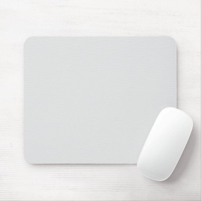 Minimalist light pale grey solid plain simple mouse mat (With Mouse)