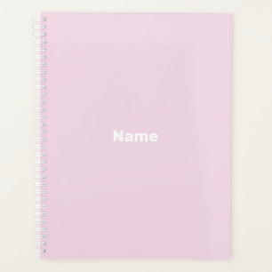 Minimalist light pink custom name monogram year planner