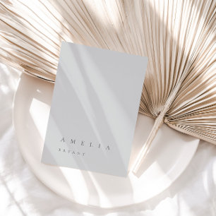 Minimalist Light Slate Blue Guest Name Place Card