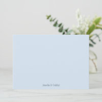Minimalist Light Soft Blue Elegant Wedding Custom