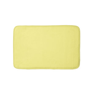 Minimalist light yellow solid elegant modern bath mat