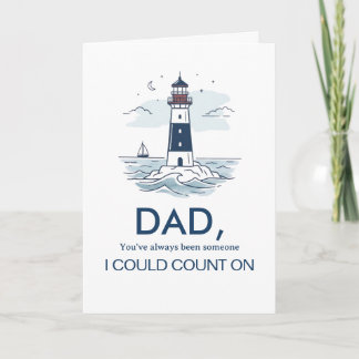 Minimalist Lighthouse Father's Day - Elegant  Card