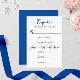 Minimalist Lighthouse Wedding RSVP Card