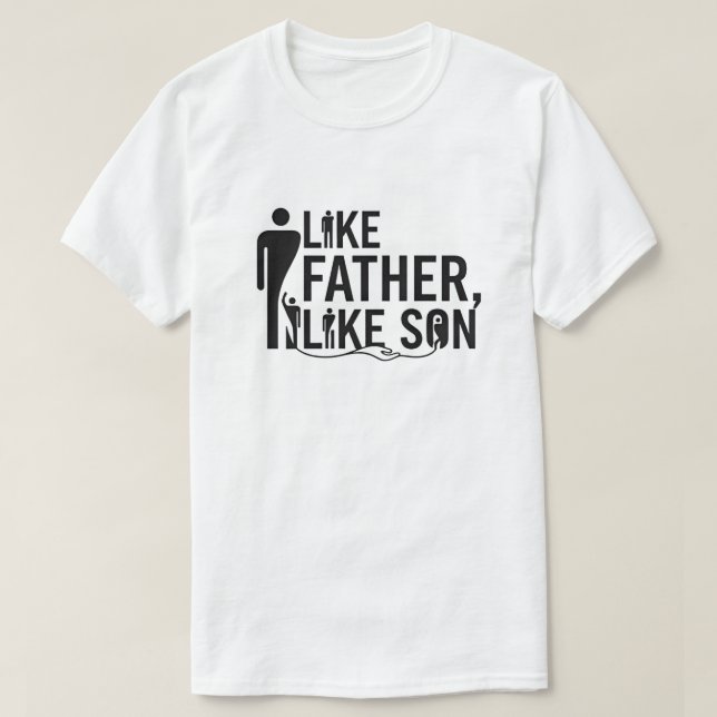 Minimalist Like Father Like Son Matching T-Shirt (Design Front)