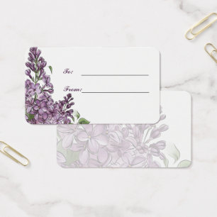 Minimalist Lilac Floral To From Personalised Gift