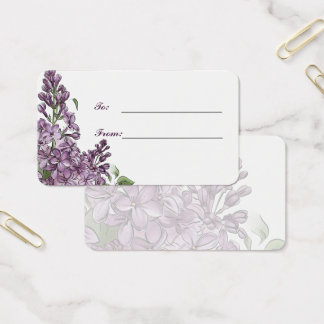 Minimalist Lilac Floral To From Personalised Gift 