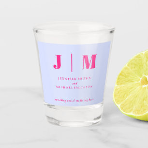 Minimalist Lilac Pink Simple Drink Wedding Party Shot Glass