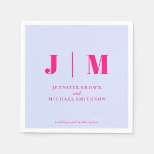 Minimalist Lilac Pink Wedding Napkin