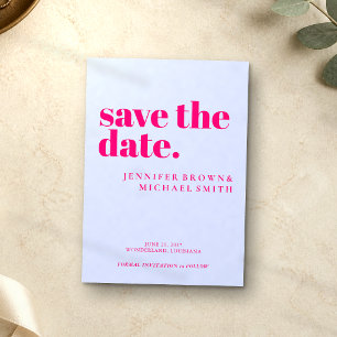 Minimalist Lilac Pink Wedding Photo Calligraphic Save The Date