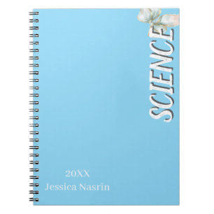 Minimalist Lilac Vertical Text School Subject Notebook