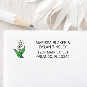 Minimalist Lily of the Valley Wedding Address