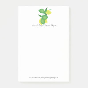 Minimalist Lime and Lemon Limoncillo Post-it Notes