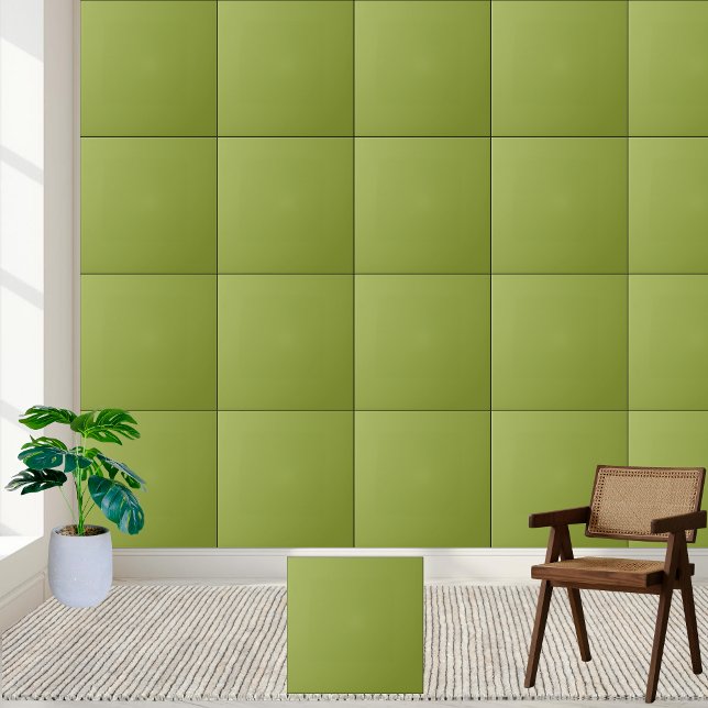 Minimalist Lime Green Solid Colour Ceramic Tile (Minimalist Lime Green Solid Color Ceramic Tile)